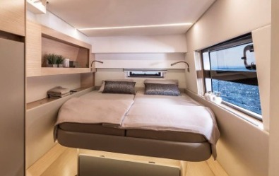 The NAUTITECH 47 POWER welcomes guests below deck